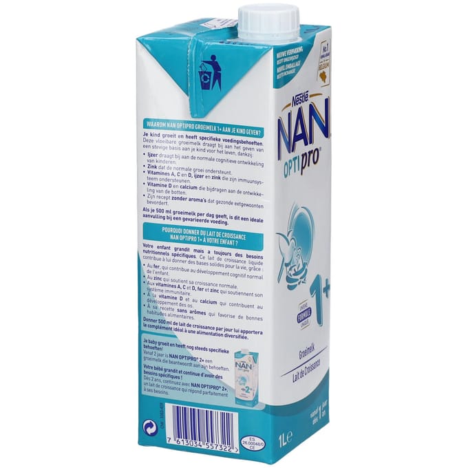 Nan Optipro Groeimelk 1+ Baby 1+ Jaar 1L