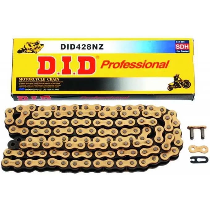 Motorfiets rolketting D.I.D 428Nz(G&B) X 110 Mail. Fj
