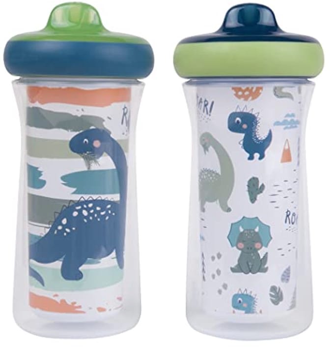 Tuitbekers - Kinderbekers - Onderweg - Geïsoleerd morsbestendig - 2 stuks 9 oz - Dinosaurus