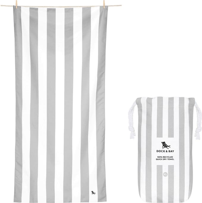 Dock & Bay Cabana - Strandlaken - Extra Large - ( 200x90cm ) - Goa Grey
