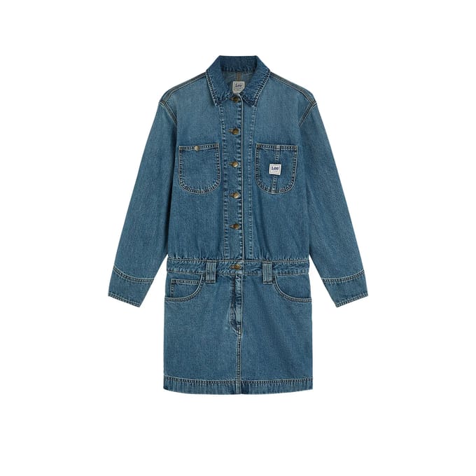 Jeanshemd jurk met lange mouwen voor dames Lee