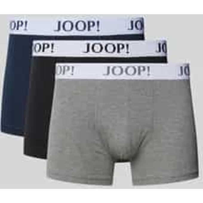 Boxershort met elastische band met label in een set van 3 stuks