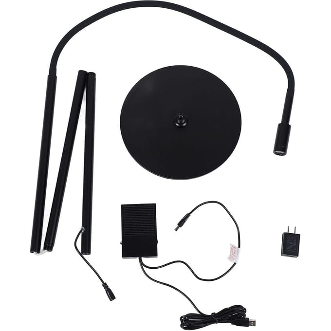 Wimperverlenging UV-lamp met Voetpedaalbediening Verbeter Wimperlevensduur Verstelbare Zwanenhals UV black