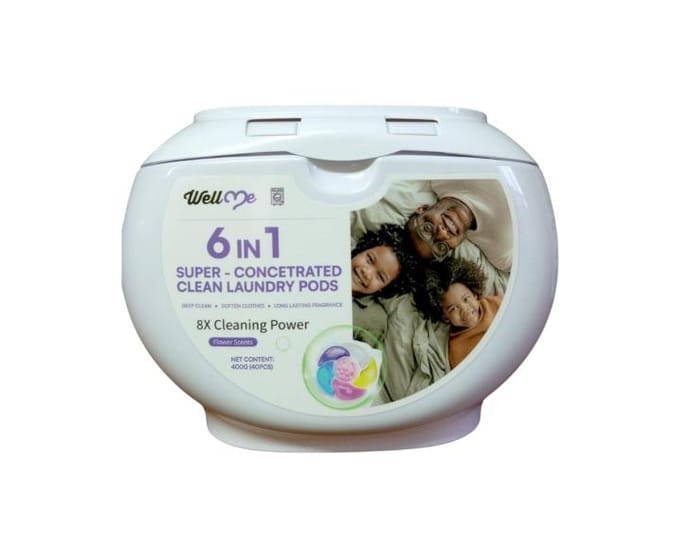 Koreaanse Wascapsules WellMe 6in1 supergeconcentreerde schone waspods 40 pcs capsules in pack