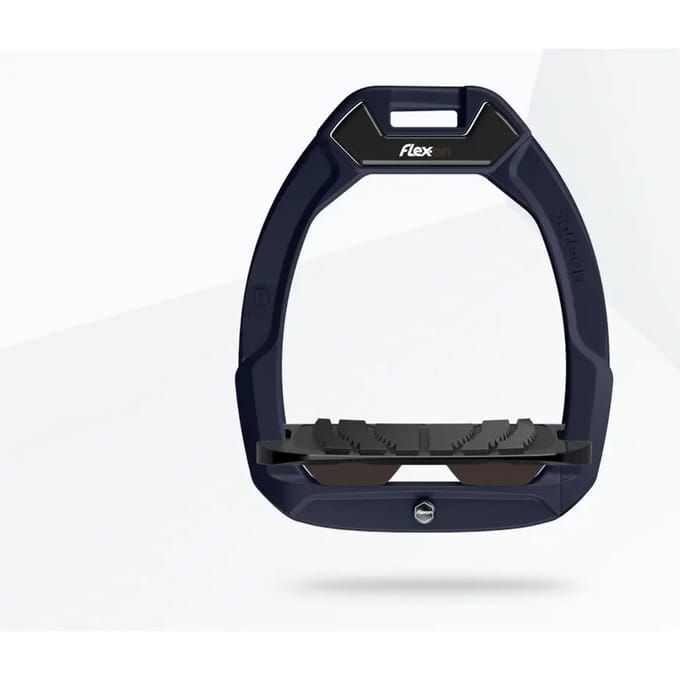 Veiligheidsstijgbeugels Ruiterig Ingeloten Grip Aluminium/Zwart/Bruin Flex-On Safe-On