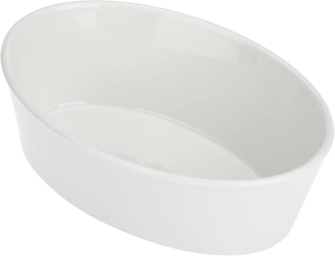 Ovale Geschenkmand Porselein Wit 19 x 13.5 x 6 cm
