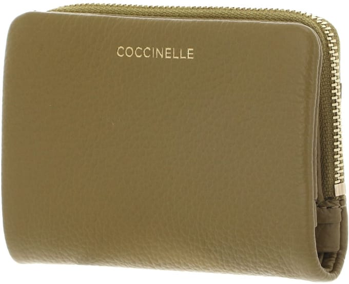 COCCINELLE Leren portemonnee C-Me Softy Wallet Seagrass kaki