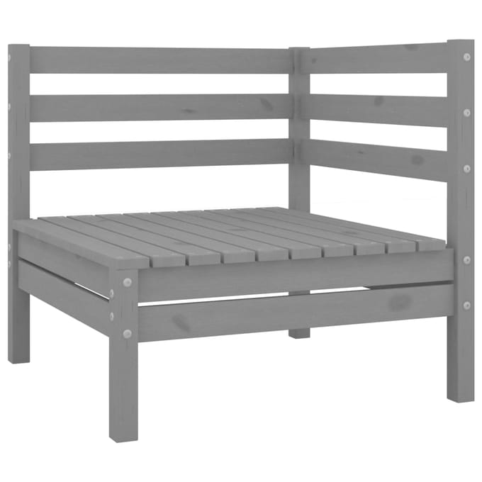 vidaXL - 4-delige - Loungeset - massief - grenenhout - grijs
