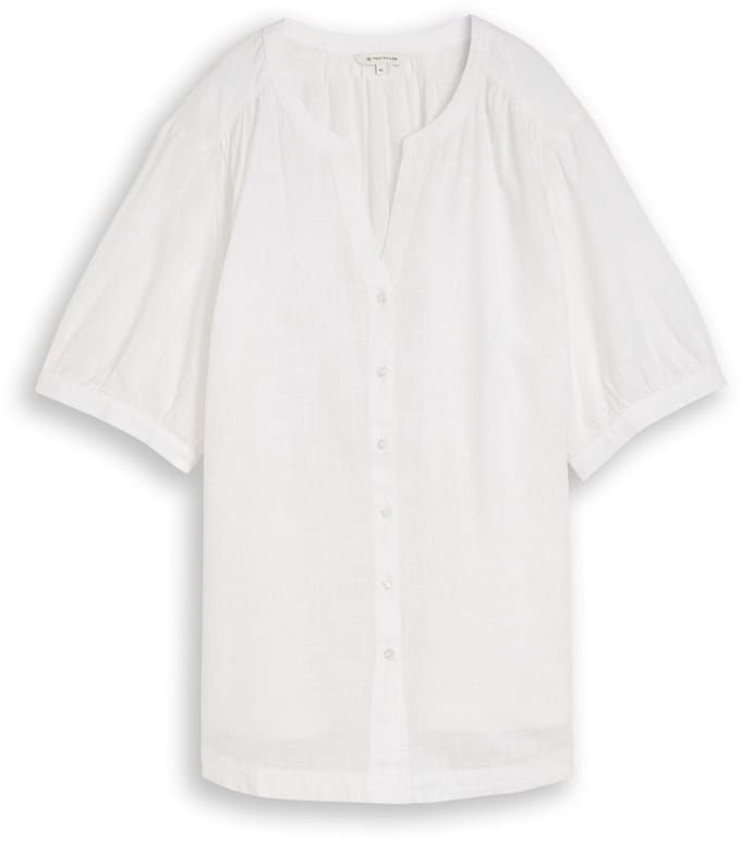 Tom Tailor - Plus Size - Katoenen blouse - Maat 46 - White
