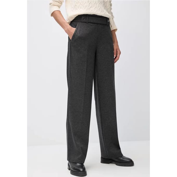 Gemêleerde broek met rechte leg