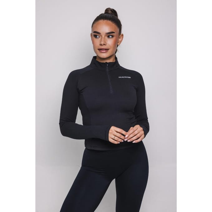 XXL Sportswear Training 1/4 Zip Top - Black Zwart L