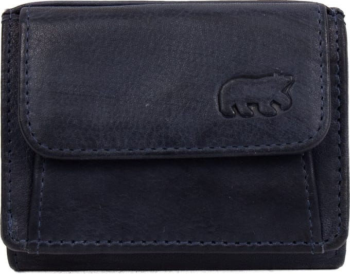 Bear Design Nana Leren Overslagportemonnee - Navy Blauw
