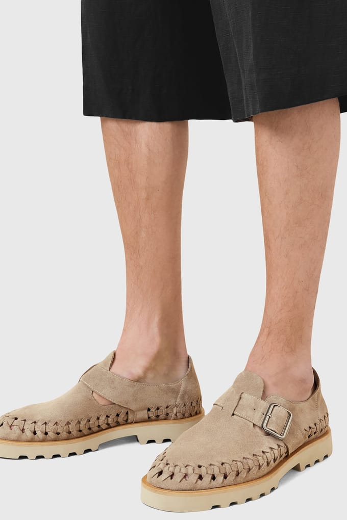AllSaints Skiff Suede Sandal Cloudy Grey Taglia: 41 | Infradito Outlet | Uomo | Grigio