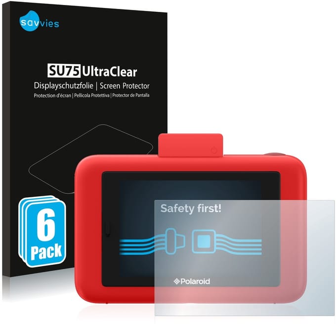 Savvies - Screenprotector voor Polaroid Snap Touch - Folie Beschermfolie transparant 6 Stuks