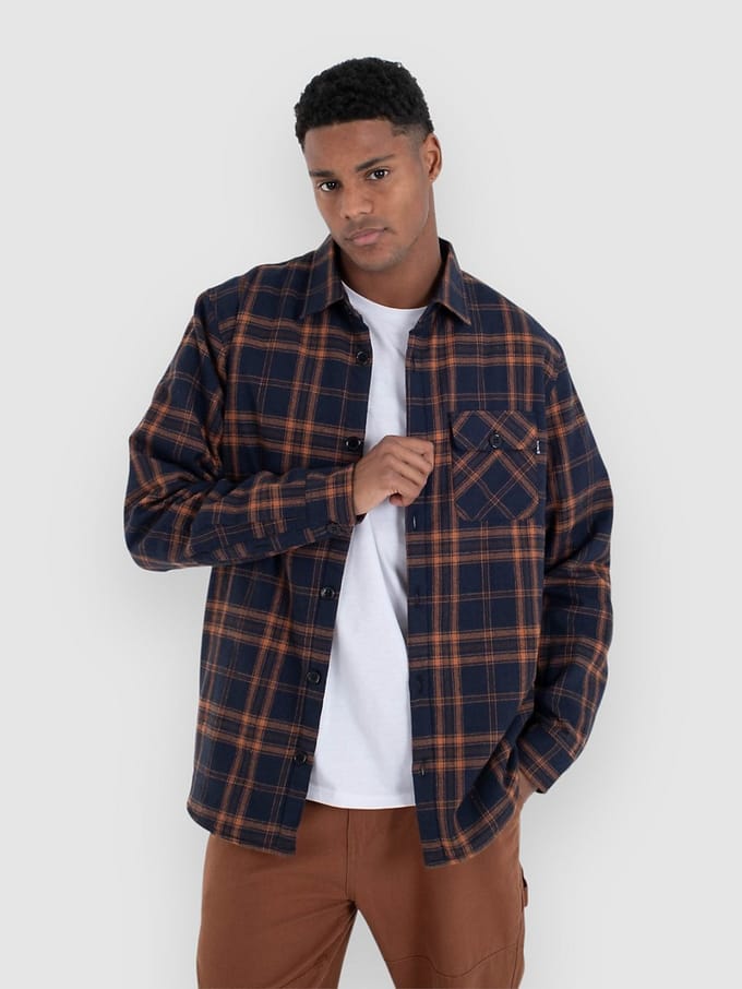 Hurley Axe Sherpa Flannel Shirt blauw