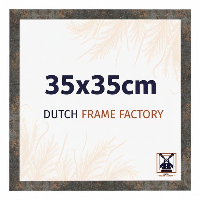 Fotolijst 35x35 cm - MDF - Geoxideerd Metaal - Benno