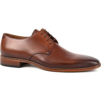 Suitable Leren Herenschoen Donkercognac - Maat 42 - Heren - Nette schoen