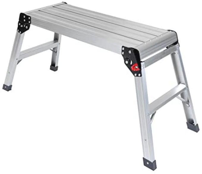 Inklapbaar Aluminium Werkplatform tot 150 kg - Multi-functionele Werkplek en Trepladder