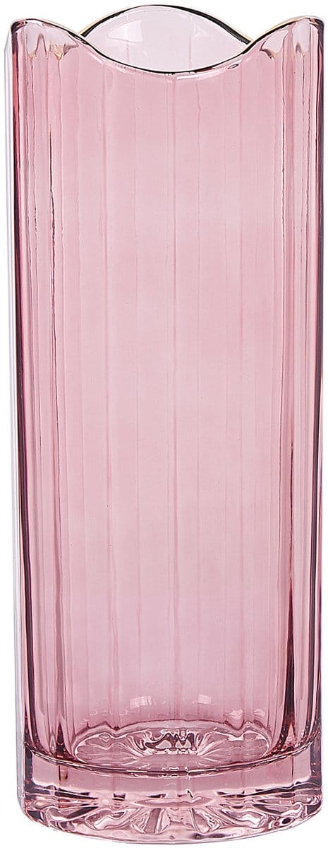 PERDIKI - Decoratieve vaas - Roze - Glas