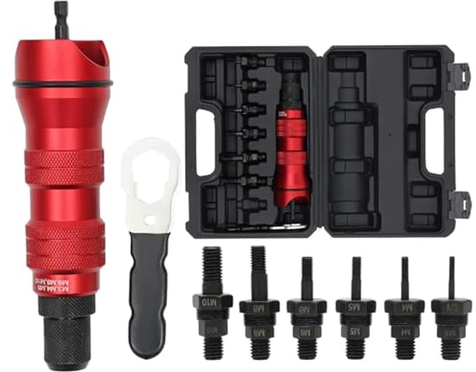 CompleetAdapterkit voor Klinkmoeren en Gereedschap met Diverse Maten