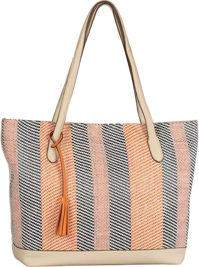 Gabor Schoudertas Annett Zip Shopper Stripes Multi Beige