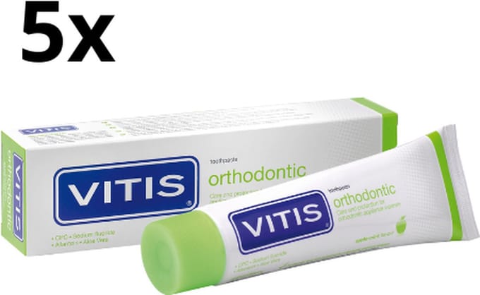 Vitis Orthodontic Tandpasta - 5 x 75 ml - Voordeelverpakking