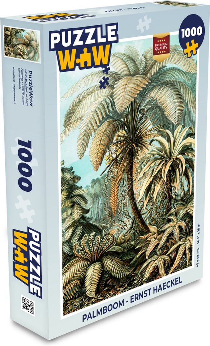 Puzzel Palmboom - Ernst Haeckel - Legpuzzel - Puzzel 1000 stukjes volwassenen