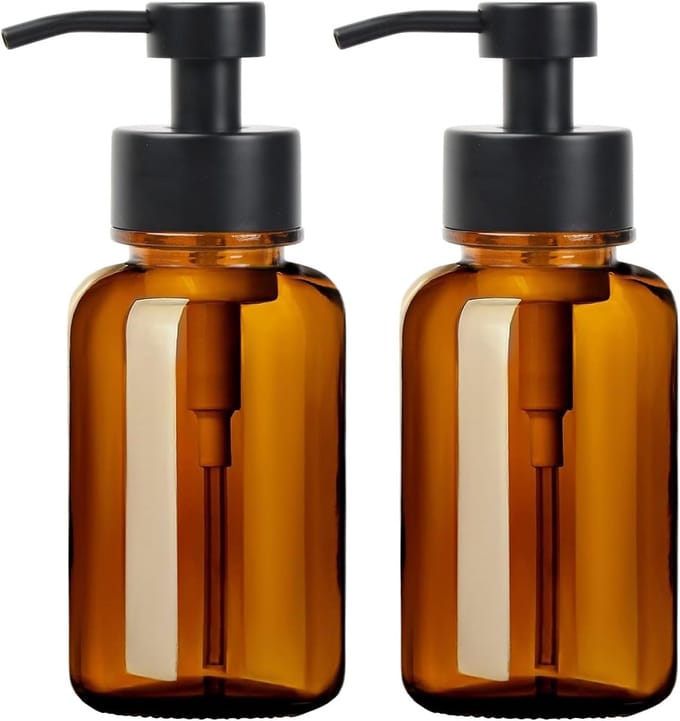 Schuimende zeepdispenser - navulbaar - 2 stuks - glazen - 400 ml