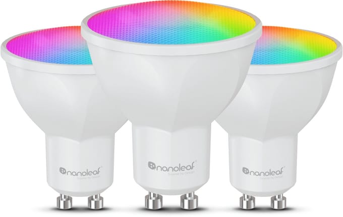 Nanoleaf - LED light bulb - shape: MR16 - GU10 - 5 W - RGBCW light - 2700-6500 K (pack of 3)