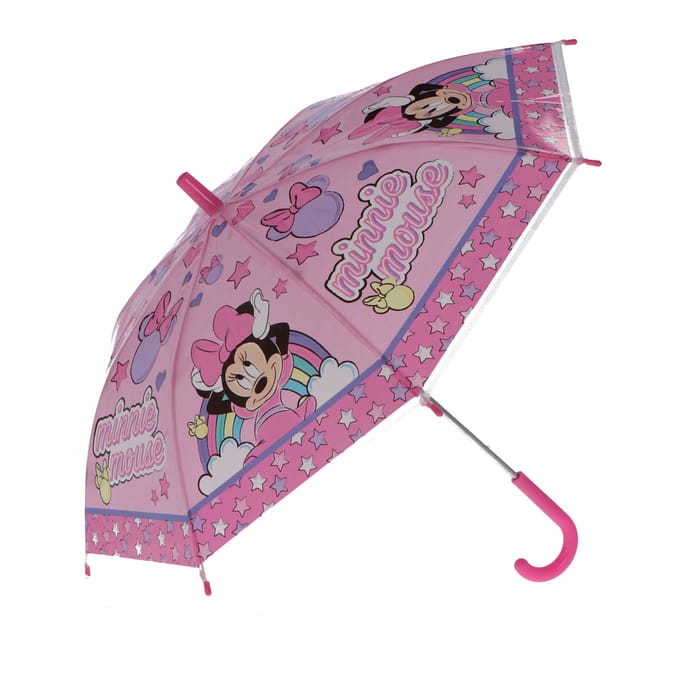 Minnie Mouse Paraplu - Kinderparaplu - Metaal frame - Roze