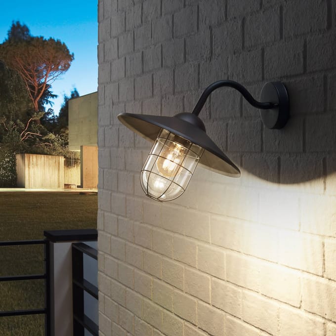 EGLO Melgoa Wandlamp Buiten - E27 - 30 cm - Zwart