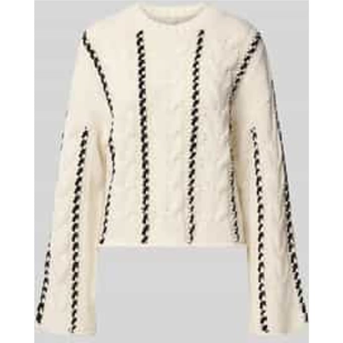 Only Trui Onltessa Ls Cabel Stitch O-neck Cc 15350461 Birch/melange/black Dames Maat - M
