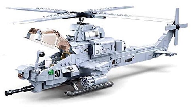 Hubschrauber Aanval Helikopter Modelbricks - Mehrkleurig Bouwpakket