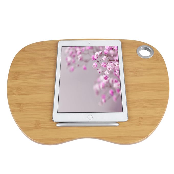 Laptop Schoottafel Draagbaar Kussen Dienblad Bed Notebook Thuiskantoor ( Grijs) grijze kleur