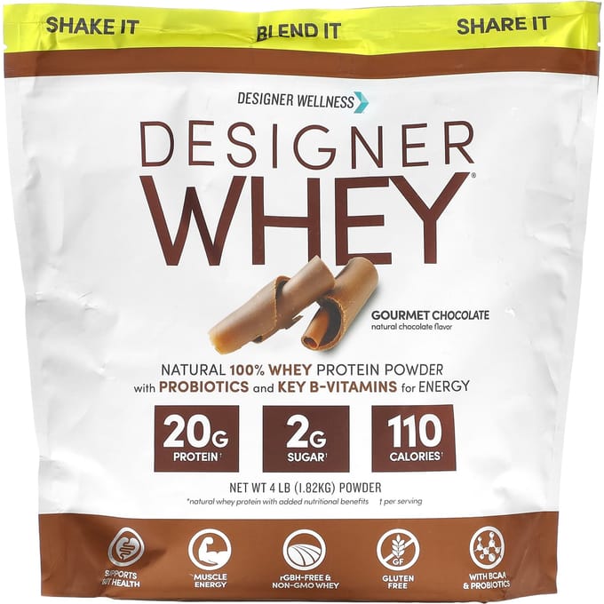 Labels Wei, Natuurlijk 100% Wei Eiwitpoeder, Gourmet Chocolade, 1,82 kg(4lb)