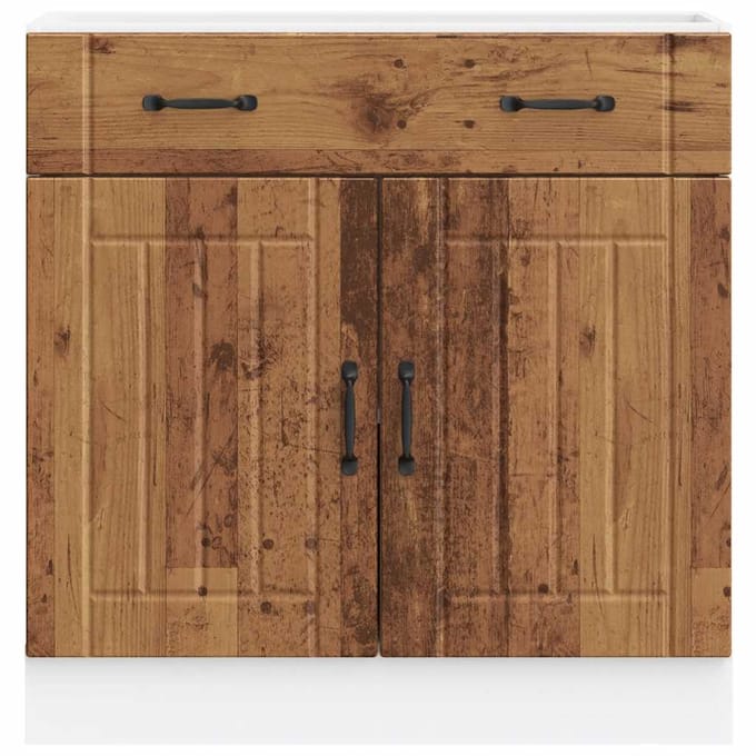 vidaXL - Onderkast - Lucca - bewerkt - hout - oud - houtkleurig