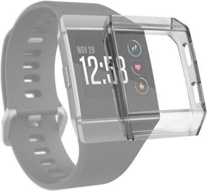 By Qubix - Geschikt voor fitbit Ionic Soft TPU case (volledig beschermd) - Grijs