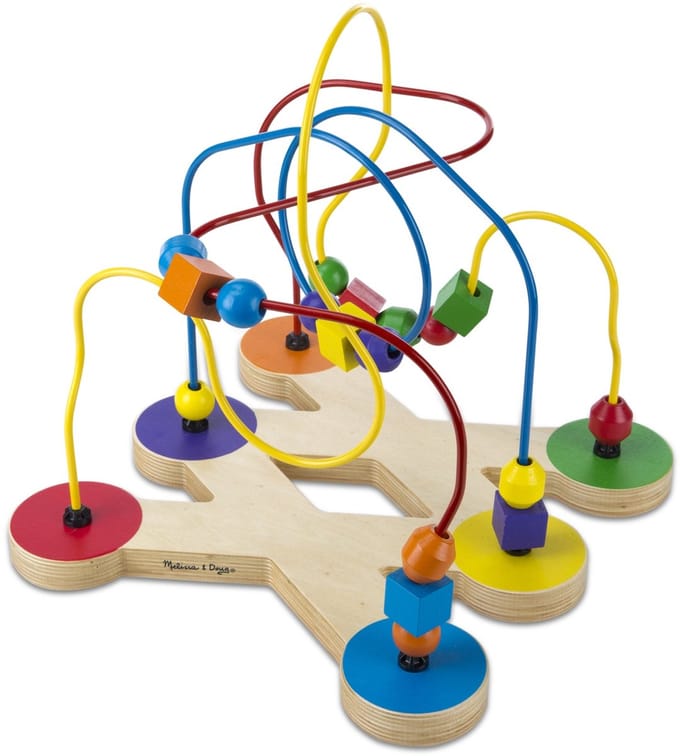 Melissa & Doug Klassiek kralendoolhof - Houten leerspel