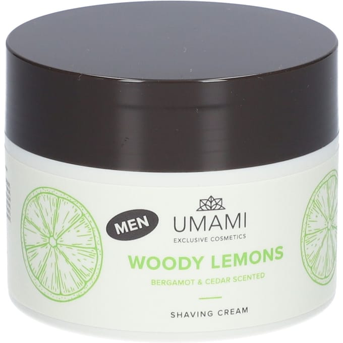 Umami Men Woody Lemons Shaving Cream Bergamot & Ceder 250 Scheerschuim