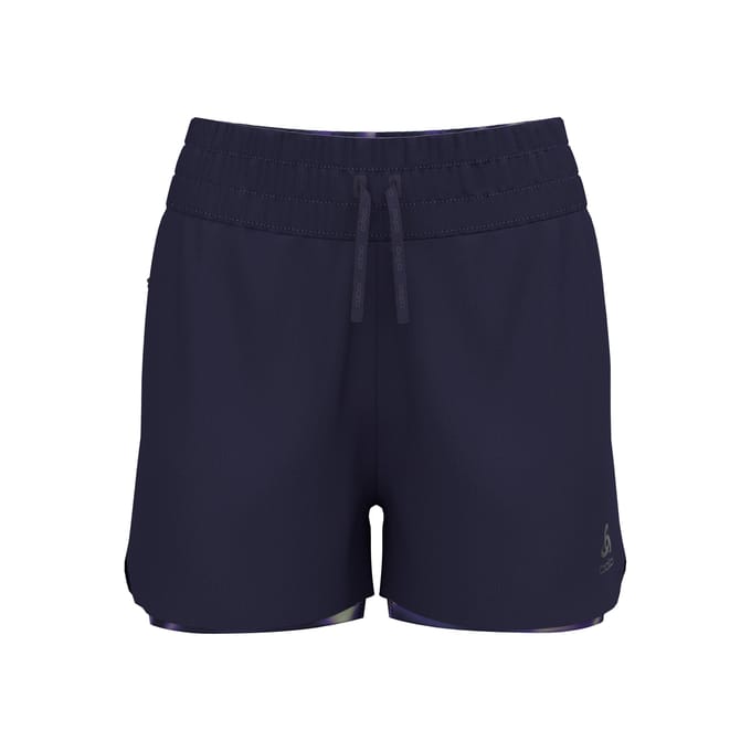 Odlo Zeroweight Print 3in 2in1 Hardloopshorts Dames-Donkerblauw