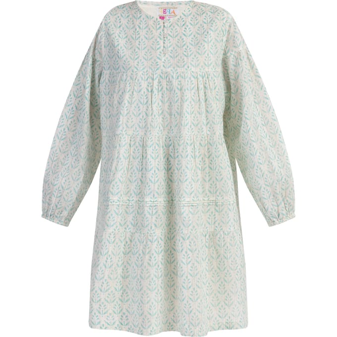 IZIA Midi-jurk met all-over print Dames turkoois