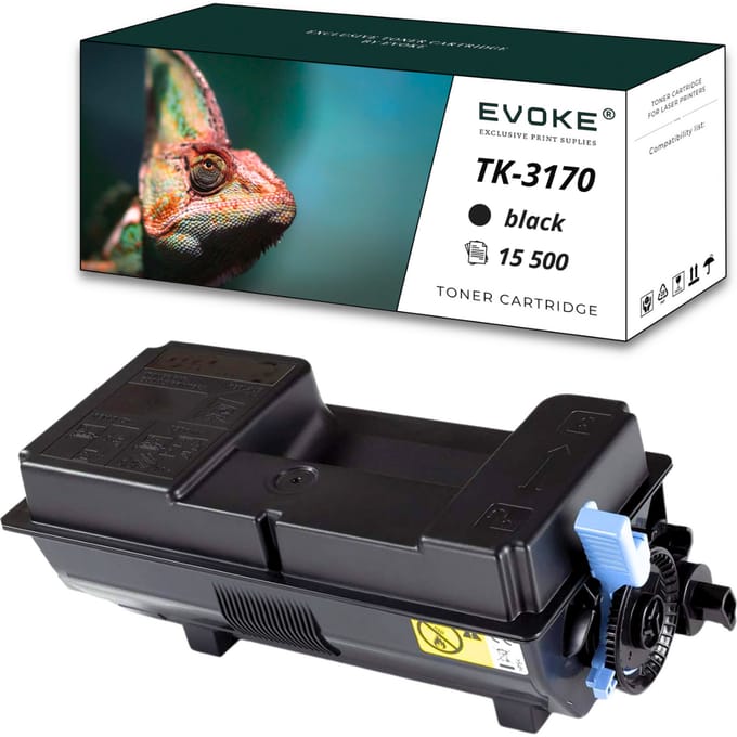 Evoke Compatibele Toner voor Kyocera Tk-3170 Tk3170 Zwart 15500 Pagina's Ecosys P3050Dn P3055Dn P3060Dn