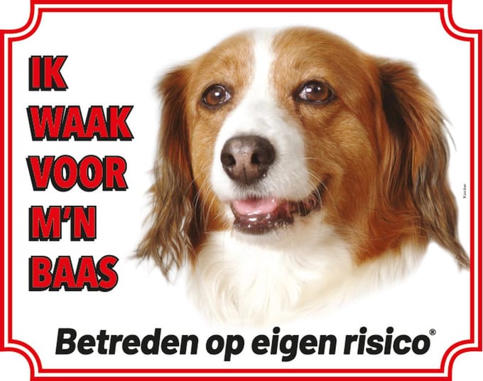 Kooikerhondje Waakbord - Ik waak voor mijn baas