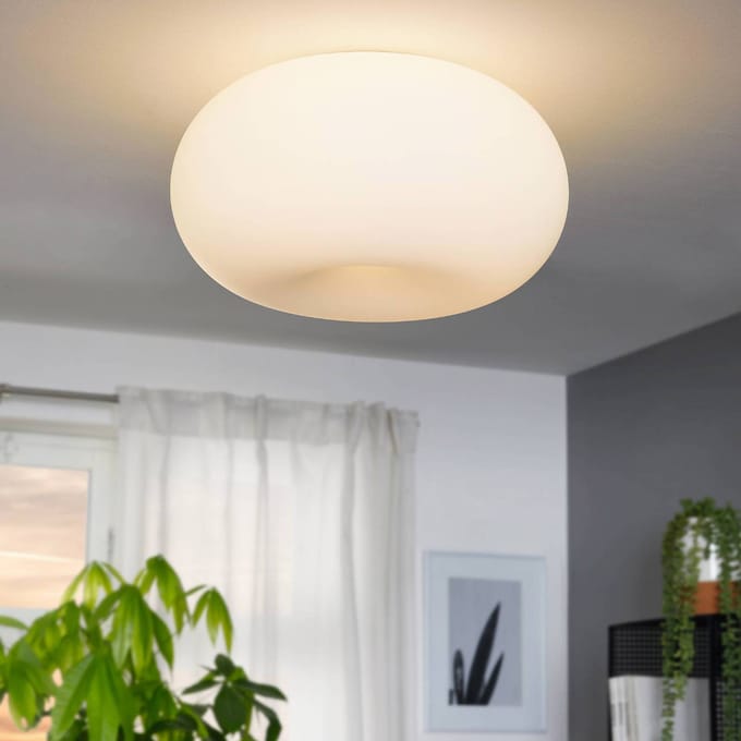 EGLO Optica - Plafondlamp - Ø35 cm - Nikkel-Mat - Wit