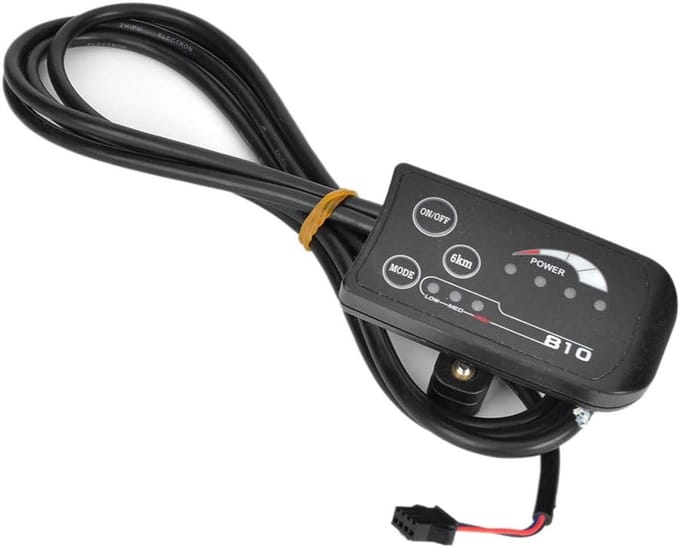 Elektrisch Fietsdisplay - Bedieningspaneel Scooter - Fiets Informatie - 5-Draad Kabel - Standaard Formaat - Zwart