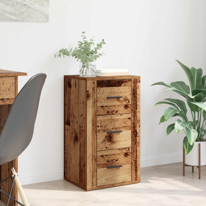 vidaXL - Dressoir - Oudhout - 40 - x - 33 - x - 70 - cm - Bewerkt - hout