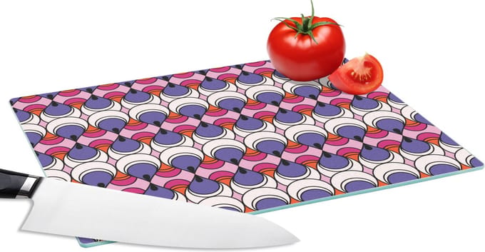 Glazen Snijplank - 28x20 - Retro - Druppel - Design - Snijplanken Glas