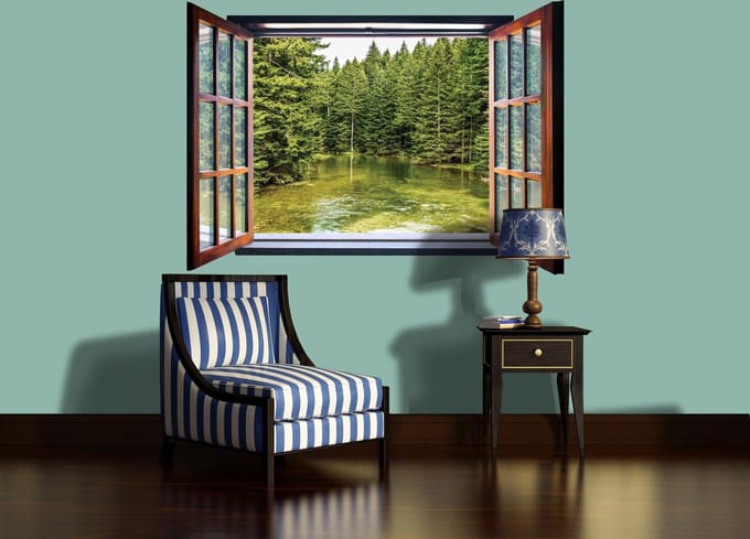 Nature window wallcovering