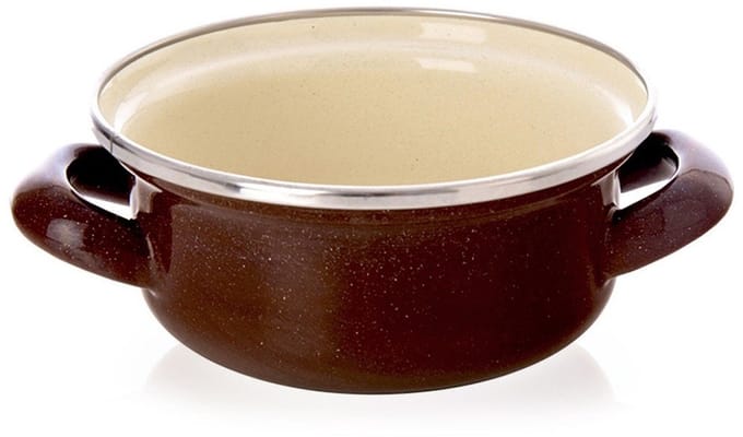 Orion Brown Serie - Emalia Vergiet - 600 ml - 14 cm - Ergonomische Handgrepen