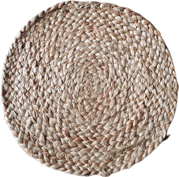 Van René Pannenonderzetter Naturel Jute rond 22cm per 2 stuks